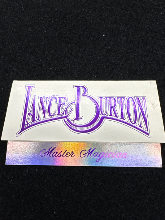 Lance Burton business card