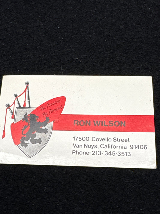 Ron Wilson business card
