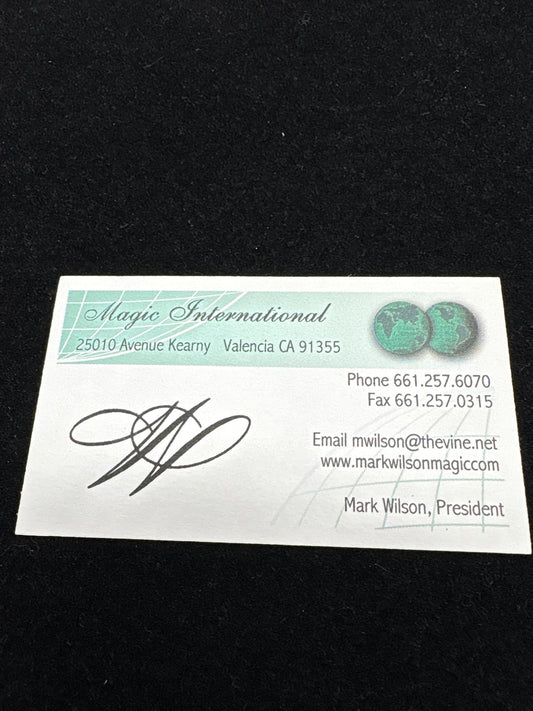 Mark Wilson business card
