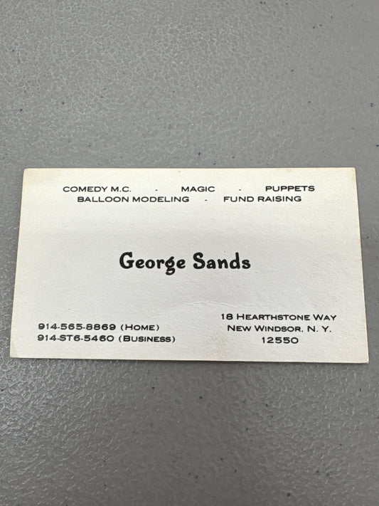 George Sands magic business card