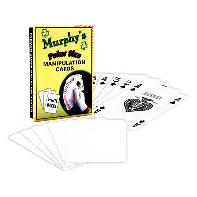 Manipulation Cards-POKER SIZE/WHITE BACK, For Glove Workers by Trevor Duffy