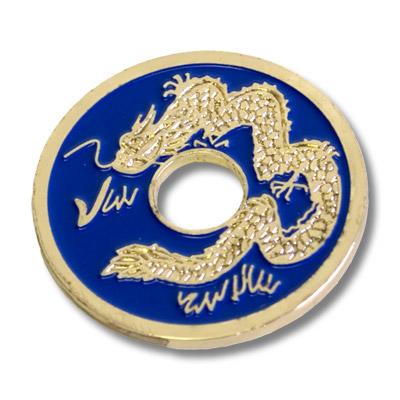 Chinese Coin, Blue - Half Dollar Size by Royal Magic