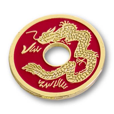Chinese Coin, Red - Half Dollar Size by Royal Magic