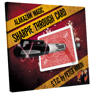 Sharpie Through Card (with DVD and Gimmick), Red by Alakazam Magic