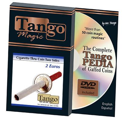 Cigarette Through 2 Euros, E0013, Two Sided