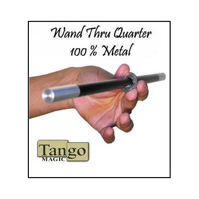 Wand Thru Quarter, W006, includes gimmicked coin and DVD by Tango Magic